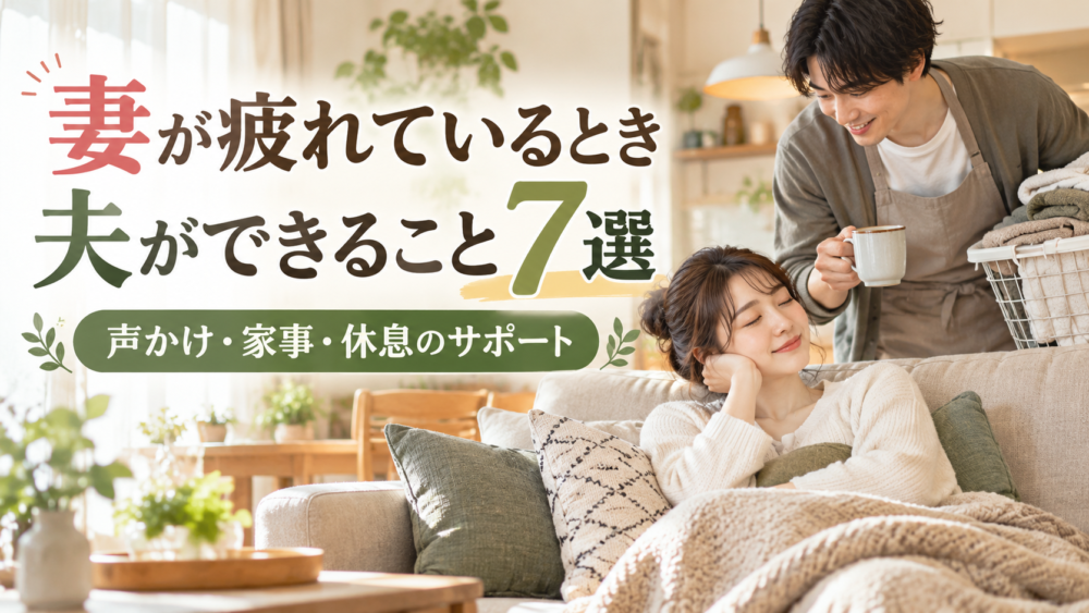 妻が疲れているとき夫ができること7選｜声かけ・家事・休息のサポート