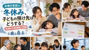 共働き家庭の冬休み、子どもの預け先はどうする？｜夫婦の仕事調整と代案