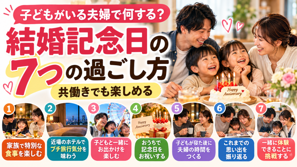 結婚記念日は子どもがいる夫婦で何する？おすすめの過ごし方7選